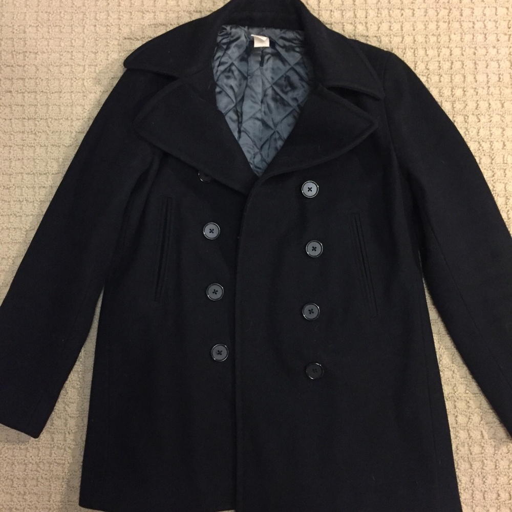 J.Crew Peacoat, Wool coat - Black s small